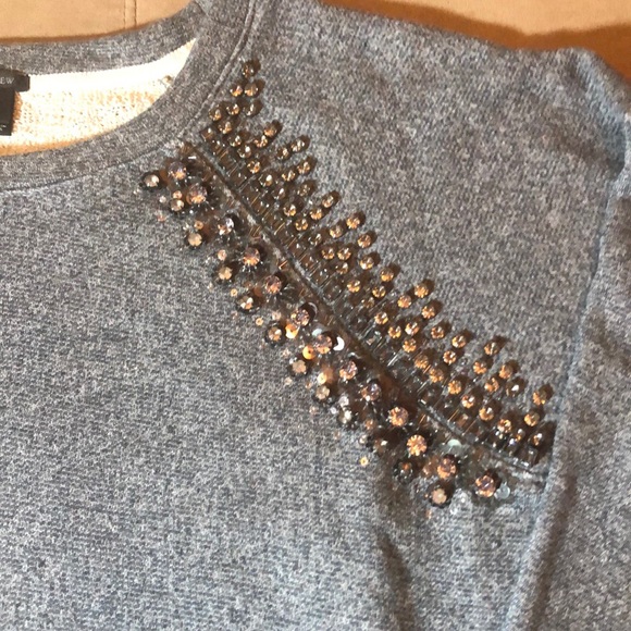 J. Crew Collection Embellished Raglan Sweatshirt. - Picture 7 of 9